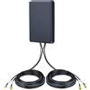 Eightwood Antenna combinata 4G LTE e Dual WiFi 6E MIMO 5dBi 2X SMA + 2X connettore RP-SMA IP65 di grado industriale 600-6000MHz per router 4G LTE/3G WiFi 6E Bluetooth Zigbee IoT