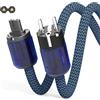 Monosaudio D525 Cavo di alimentazione HiFi 1M/3,3FT Figura 8 C7 Cavo di alimentazione audiofilo schermato OFC 12AWG Euro 8 spina Schuko a 2 poli High End cavo per DVD/amplificatore/decodificatore