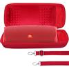 Lebakort Duro Viaggio Caso Custodia per JBL Charge 5 Charge 4 Speaker Bluetooth Portatile (Rosso)