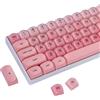 SOLIDEE Set di Keycaps Meccanici PBT da 132 Tasti, Profilo HOA, Keycaps Double Shot Foundation, Keycaps Meccanici Boxed, Compatibile con Tastiere Gaming e DIY con Interruttori MX(Peach Pink)