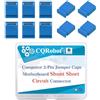 CQRobot 200 Pezzi Blu Standard Computer Jumper Cap Header Pin Shunt Shorting 2P Connector Superiore Chiusa 2.54mm. per Arduino Raspberry Pi PCB PC DVD HDD Cortocircuito Progetti.