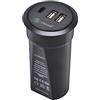 Gonine Desktop Power Beccuccio con USB, presa nascosta, stazione di ricarica da desktop, con 1 porta di alimentazione di tipo C e 2 porte USB