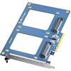 10Gtek PCIe 3.0 x8 to Dual U.2 NVMe SSD Adapter Card, SFF-8639 Interface with Full-Height Bracket for Server/NAS/Desktop Storage