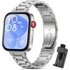 BDIG Cinturino Compatibile con Huawei Watch Fit 5/Fit 5 Pro/Fit 4/Fit 4 Pro/Fit 3,Cinturino in Acciaio Inossidabile Uomo e Donna, Argento