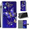 TOMYOU Cover per Huawei Mate 20 Lite, farfalla blu | Antiurto Protettiva Portafoglio, Slot per Schede, Magnetica, Custodia in Pelle PU, Libro Flip,Funzione Stand