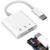 zoyuzan Adattatore USB C Lettore Schede SD Micro SD Caricabatterie 3in1 per Apple Macbook per Iphone15 Pro Max per Ipad Compatibile Con Samsung Multipresa Card Reader Hub Docking Station PC Computer Accessori