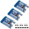 QIQIAZI ESP8266 Scheda di Sviluppo, Mini NodeMCU WiFi ESP8266-12F CH340G WLAN Modulo con CH340G, con micro USB porta, compatibile con Arduino (3PCS)