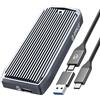ORICO Case SSD M.2 NVMe 40Gbps fino a 3700MB/s, case in alluminio per SSD NVMe PCIe M-Key 2280/2260/2242/2230, compatibile con USB4/Thunderbolt 3/4 USB3.2/3.1/3.0/Type-C - M2V01