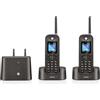 Motorola Voice O202 - Confezione di telefoni senza fili professionale a lungo raggio fino a 1 km, IP67, impermeabile e polvere, uso industriale, a mani libere, ricarica induttiva