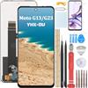 YHX-OU 6.5'' Nero Schermo per Motorola Moto G13 Moto G23 LCD Display Touch Screen Completo Digitizer Ricambio Assembly con Utensili Inclusi + Vetro temperato