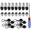 QitinDasen 8 Set GX12 7-Pin Aviazione Spina Connettore, 5A 12mm Maschio Femmina Metallo Aviazione Spina Connettore, con Gomma Berretto e Cacciavite a Croce