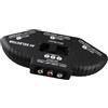Dioche Selettore Splitter Abs Nero 3 In 1 Out Per o Video Splitter Selettore Interruttore Nero Con Cavo Av Per Dvd Vcd Vcr