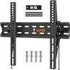 ELIVED Supporto da parete per TV inclinabile, ultra sottile, per la maggior parte dei televisori LCD piatti o curvi da 26-60, LED, OLED con VESA 75 x 75 mm-400 x 400 mm fino a 45 kg, inclinabile