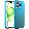 N NEWTOP Custodia Cover Compatibile per iPhone 16 Pro Max, ORI CASE TPU Silicone Semi Rigido Colori Fodera Interna Microfibra Morbida Protezione Anti Urto Tocco Liscio Guscio Resistente (Azzurro)