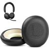 ACCOUTA Premium Pelle proteica Cuscinetti auricolari di ricambio per Jabra Evolve2 65/65MS/65UC/Evolve2 40/40UC/40MS/Elite 45h Cuffia Cuscinetti per cuffie