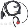 HYSHIKRA Auricolare di sicurezza a forma di G con PTT, cuffie radio leggere compatibili con Motorola GP300 DP1400 CP040 CLS1410 Walkie Talkie (Rosso, 1 PACK)