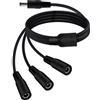 YINGAYOU Cavo Splitter DC 5,5mm x 2,1mm 18AWG 3A Cavo Sdoppiatore di Alimentazione DC 5V 6V 9V 12V 24V per Telecamere di Sicurezza, Registratori Digitali, Router, Stampanti (1 a 3, 70 cm)