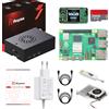 iRasptek Starter Kit For Raspberry Pi 5 16GB RAM Starter Kit - Edizione OS-Bookworm da 256GB preinstallata(case in alluminio)