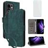IUQXU Cover per Oppo Reno13 F 5G/Reno13 FS 5G Libro con Vetro Temperato VER | Blocco RFID,Antiurto,Supporto,Custodia in Pelle Portafoglio per Oppo Reno 13 F FS 13F 13FS Reno13F 5G