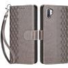 SIENIANLINE Cover per Samsung Galaxy Note 10 Plus, Flip Caso in PU Pelle Premium Portafoglio Case [Kickstand] [Slot per Schede] [Chiusura Magnetica] Telefono Custodia con Samsung Note 10 Plus Cover, Grigio