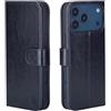 32ndShop 32nd Custodia a Portafoglio in Pelle PU per iPhone 17 Pro Max (6.9), Case con Slot per Sched di Blocco RFID, Chiusura Magnetica e Supporto integrato - Nero