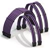 LINKUP - AVA 50cm PSU Personalizzato Prolunga Cavo Alimentatore Mod PC GPU | Intrecciato con Kit Pettine | 1x 24 P (20 + 4) | 2x 8 P (4 + 4) CPU | 2x 8 P (6 + 2) GPU | 500mm - Viola Nero