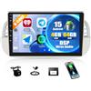CAMECHO Android 15 CAMECHO 4+64G Autoradio 8-Core per Fiat 500 2007-2015 con DSP, 9 Pollici Qualcomm Wireless Carplay Radio con Bluetooth Android Auto GPS WIFI FM/RDS +Telecamera Posteriore