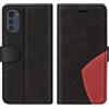 KKEIKO Cover Compatibile con Moto E32 / Moto E32S, Custodia in PU Pelle per Moto E32 / Moto E32S, Portafoglio Cover a Libro con Slot per Carte, Nero