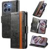 MOJIA Cover per Motorola Edge 60 Neo / 50 Neo, PU Custodia Antiurto Resistente ai Graffi, Custodia Flip Portafoglio per Telefono con Supporto e Slot per Schede. Nero