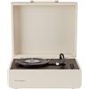 Crosley Mercury Giradischi Vinili con Bluetooth In/out - Giradischi Vintage Design - Lettore di Dischi a 3 Velocità - Per 7, 10 e 12 - Portatile con Custodia Integrata - Crema