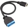 zdyCGTime Cavo di prolunga da USB 3.1 frontale a USB 3.0 a 20 pin, compatibile con ASUS/STRIX Z270I/Z270G, ecc. (30 cm/nero)