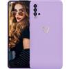 Kaywzo Cover per Huawei Nova 5T/Honor 20,Custodia in Silicone TPU Liscio di Morbido con Modello Cardiaco,Design Minimalista,Ultrasottile Donna Antiurto Case Cover,Viola
