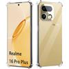 GIOPUEY Cover Compatibile con Realme 16 PRO Plus, TPU Ultrasottile HD Case, Protezione del Cuscino d'Aria - Trasparente