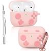 XMBYGY Custodia per AirPods Pro 3, per AirPods Pro di terza generazione 2025, in silicone, protezione completa, design 3D, con kit di pulizia, custodia per auricolari wireless multicolore per ragazzo e