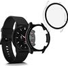 kwmobile 2x Custodia Rigida Smartwatch Compatibile con HONOR Watch GS 3 Cover - Case Vetro Temperato Orologio Fitness - nero/trasparente