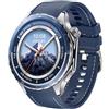 GIOPUEY Cinturini Compatibile con OnePlus Watch 2, Morbido Silicone Cinturino [Resistente all'Usura] [Traspirante] - Midnight Blue