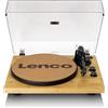 Lenco LBT-335BA - Giradischi con Bluetooth®, cassa in vero bambù e pickup 2M Red