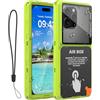 Ezanmull Custodia impermeabile per cellulare da 6,9 pollici, impermeabile per nuoto e immersioni, adatta universale per iPhone 15/14/13/12 Pro Max, Samsung S24/S23 Ultra (verde primavera)
