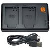 DSTE MH-65P - Caricatore USB Dual compatibile con Nikon EN-EL12, ENEL12 come MH-65 - Alimentazione tramite cavo di ricarica micro USB a USB A 2.0