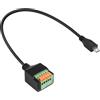 QIANRENON Adattatore Micro USB Quick Connect senza saldatura, connettore micro USB a molla, connettore micro USB maschio a terminale a crimpare a 5 pin, estensore di ricarica dati senza saldatura, per
