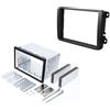 Audioproject A177 - Coperchio autoradio doppio DIN ISO incl. slot di installazione in metallo 2 DIN compatibile per VW Golf 5 6 Passat EOS Skoda Octavia