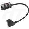 HangTon D-tap maschio a 2 x 0B 2-pin 1 x Fischer RS 3 pin femmina scatola cavo splitter di alimentazione