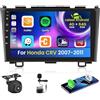 Inefala 4+64G Autoradio per Honda CRV 2007-2011 Android 15 con Wireless CarPlay Android Auto, 9'' Schermo per Radio Soporta Bluetooth WIFI GPS FM/RDS 32EQ SWC AHD Telecamera Posteriore