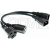 Eonvic IEC 320 C14 to Nema 5 - 15R 18 AWG standard computer Power Cord cavo 0,3 m