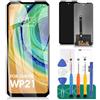 SRJTEK Kit di riparazione per schermo Oukitel WP21 Ultra di ricambio per Oukitel WP21 LCD Display Touch Digitizer (nero, senza cornice)