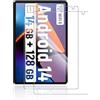 Generic 2 pellicole protettive per schermo Whitedeer C108 da 10 pollici per tablet Android 14, completamente in vetro temperato, HD, trasparente, anti-rottura, antigraffio, antiriflesso, senza bolle