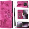 LSPCASA Custodia con Honor Magic 7 lite 5G 6,78 Pollici Premium Pelle PU Flip Protettiva Cover Con Slot Per Schede e Funzione Supporto Custodia Cover Portafoglio con Honor Magic 7 lite-Rosa