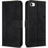 Bravoday Cover per iPhone SE 2022 / iPhone SE 2020 / iPhone 8 / iPhone 7, Flip Custodia in Pelle PU Portafoglio Custodia per iPhone SE 2022 / iPhone SE 2020 / iPhone 8/7, con Slot per Schede, Nero
