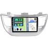 YUNTX [4GB+64GB] Android 14 Autoradio per Hyundai Tucson 2015-2019-[Incorporato Carplay/Android Auto/DSP/GPS]-9 pollice IPS 2.5D Touch Screen-Camera+MIC Incluso-DAB/Mirror Link/Bluetooth 5.0/WiFi/USB