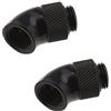 The Lord of the Tools 2 x 45 gradi G1/4 filettatura gomito raccordo connettore maschio a femmina Extender per PC raffreddamento ad acqua tubo morbido